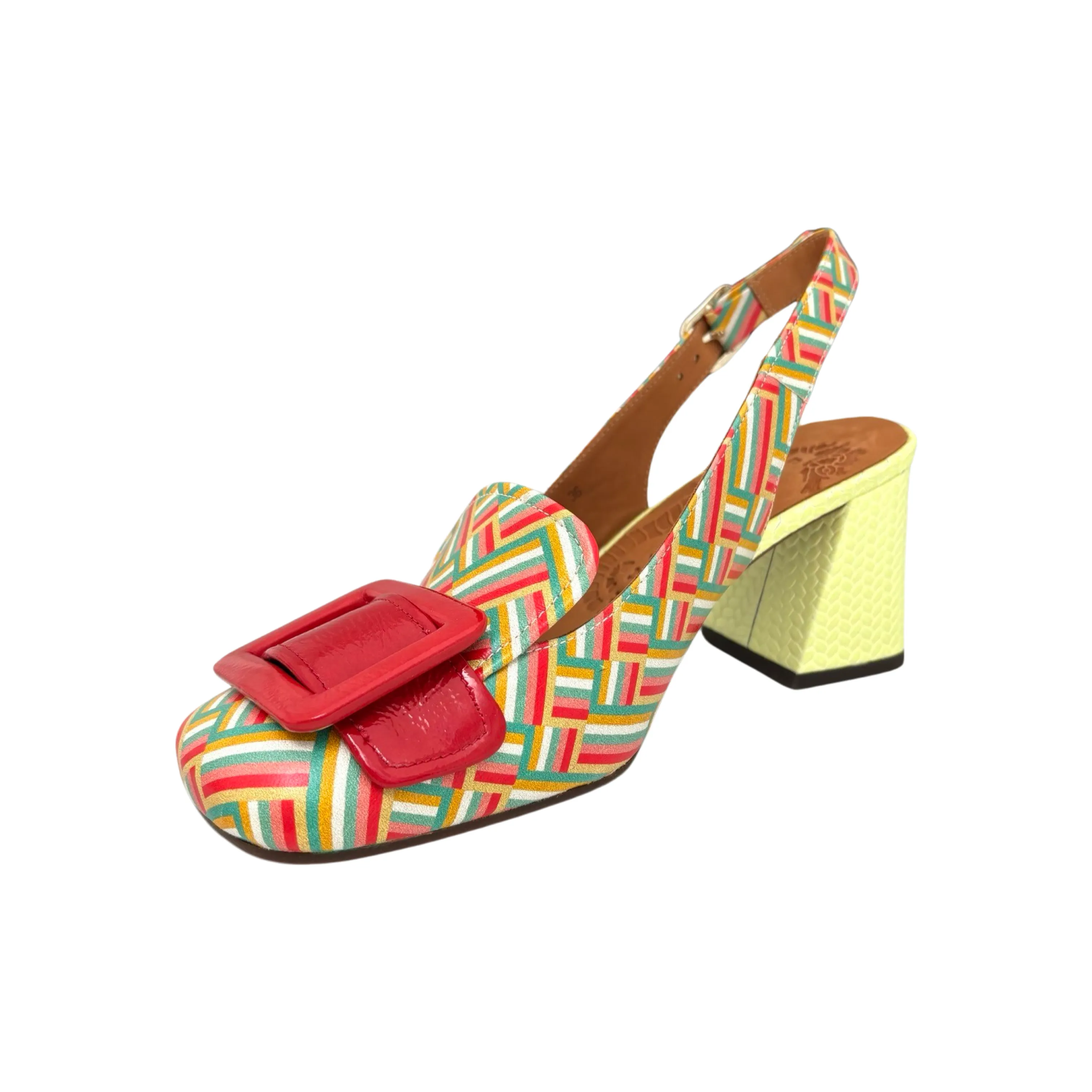 Suzan Multi Geometric Print Heel