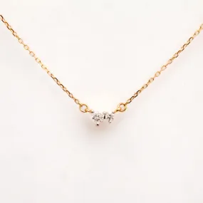 Tiny Two Diamonds Amigos Necklace