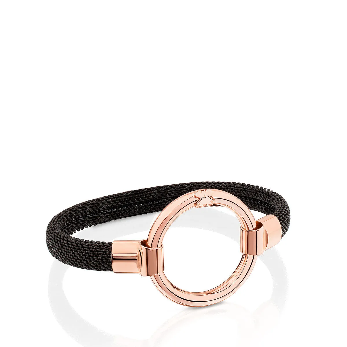 Tous Rose Vermeil Silver and Steel Hold Bracelet 712341600