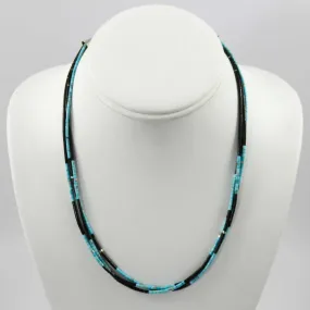 Turquoise and Jet Necklace