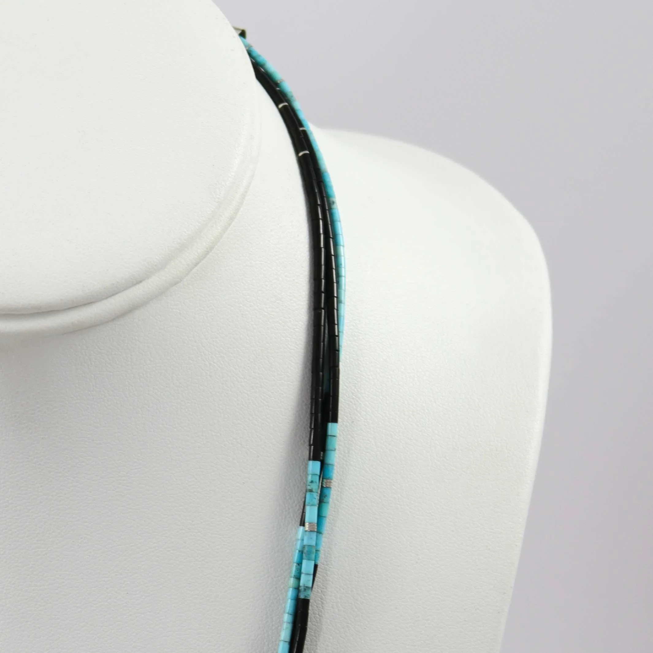 Turquoise and Jet Necklace