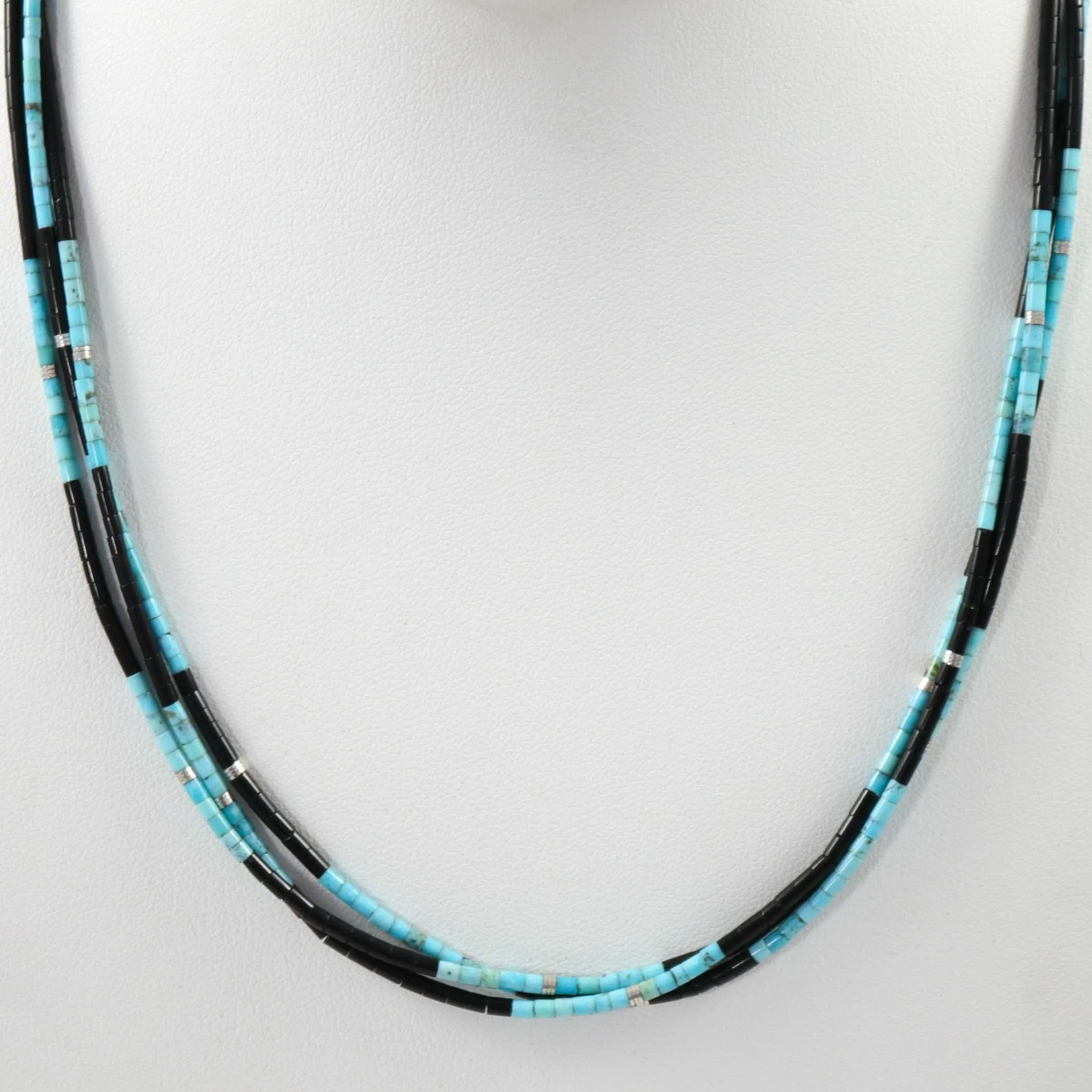 Turquoise and Jet Necklace