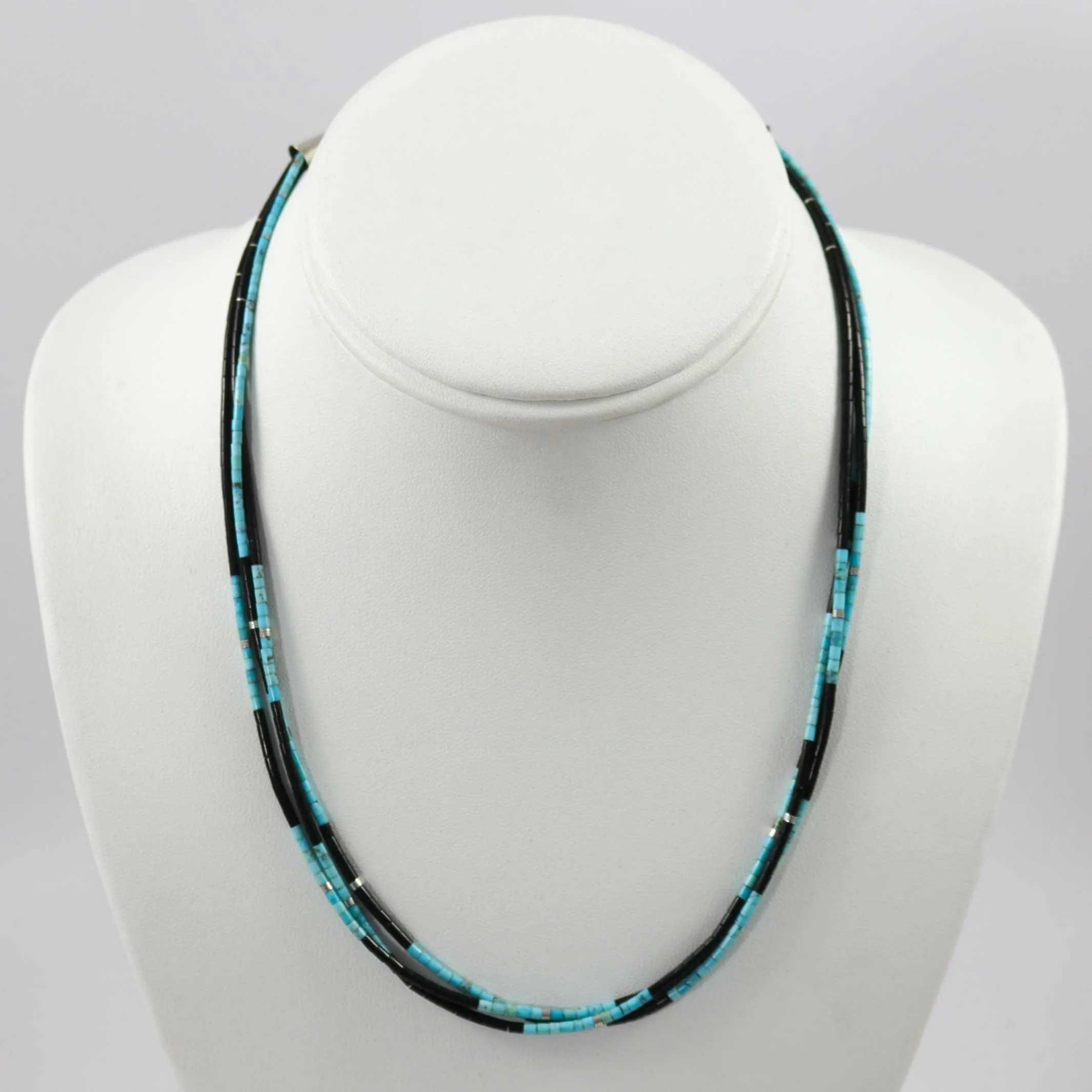 Turquoise and Jet Necklace