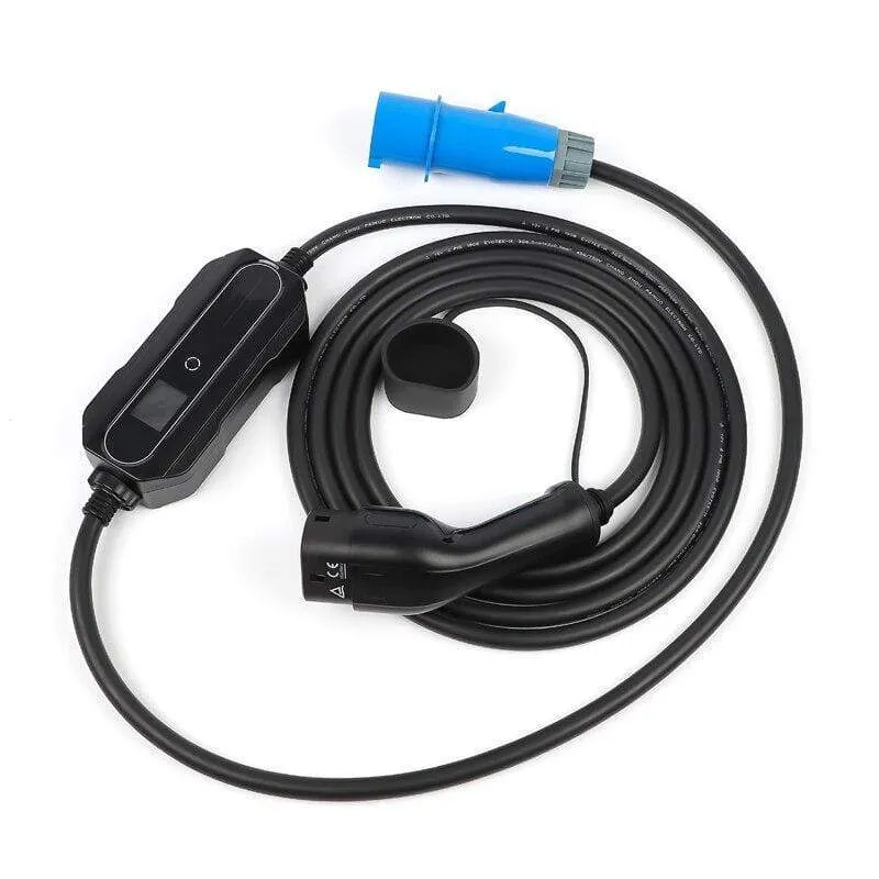 Type 2 EV Charger 32 Amp Portable Electric Vehicle Charger, CEE Plug 220V-240V Car Charging Cable, IEC 62196-2