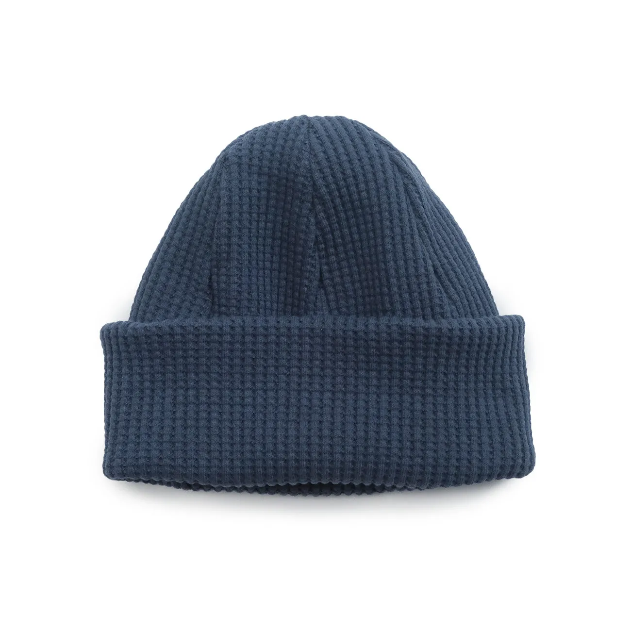 Waffle Knit Cap - Dark Blue Grey