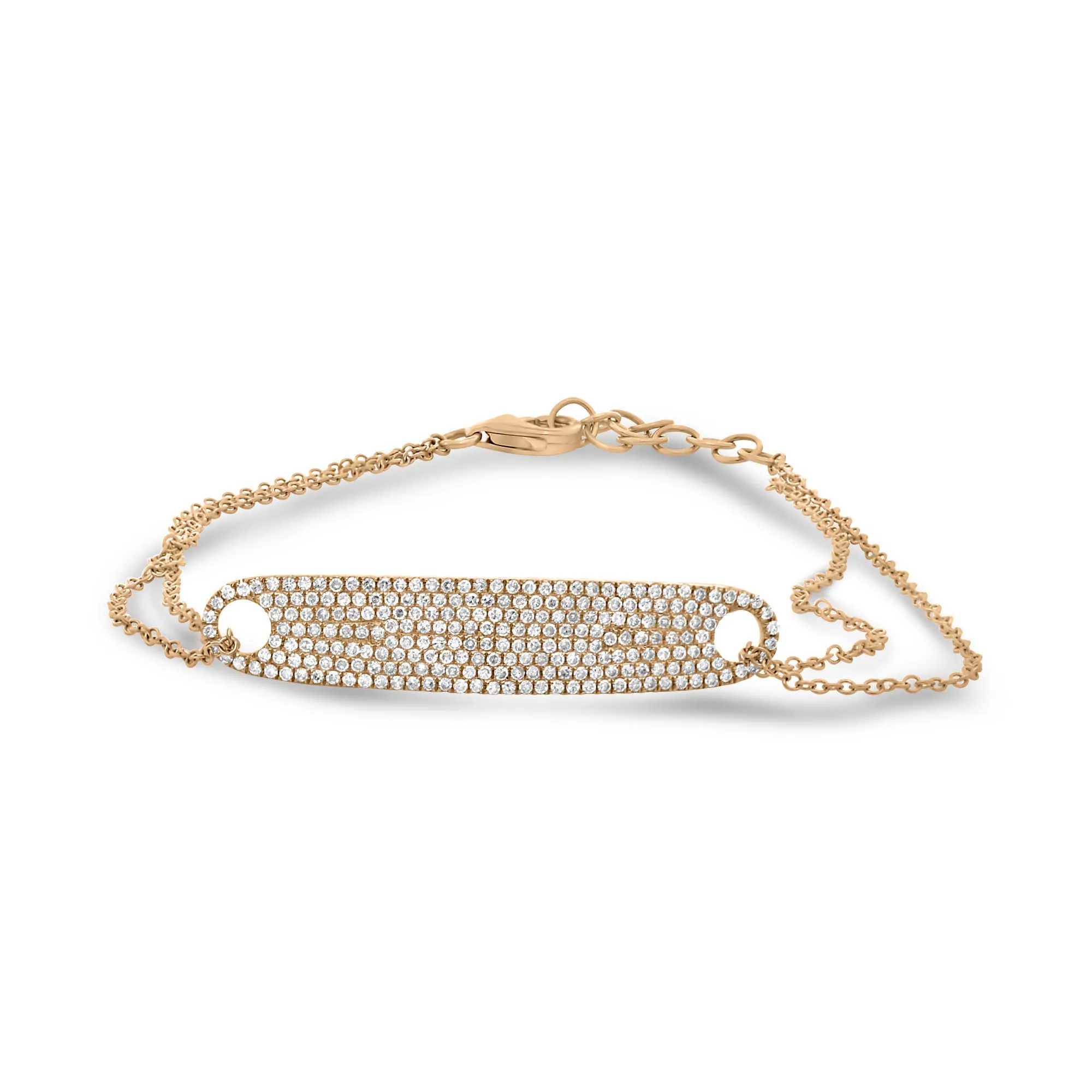 White Diamond Tag Bracelet